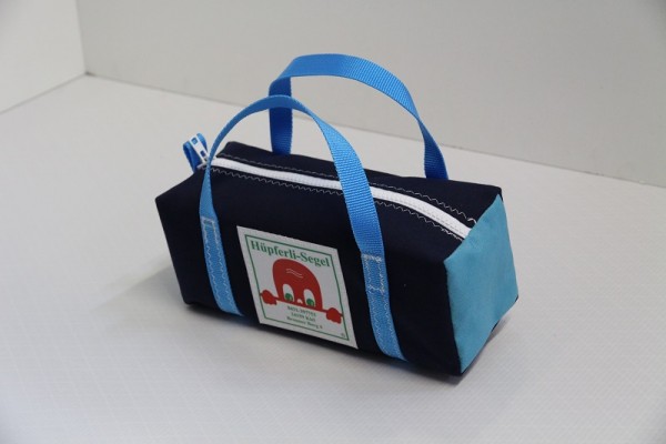 Kulturtasche mit Henkeln marineblau hellblau 30-12-12