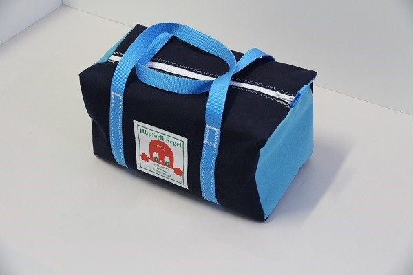 Kindersporttasche marineblau-hellblau 35-20-20
