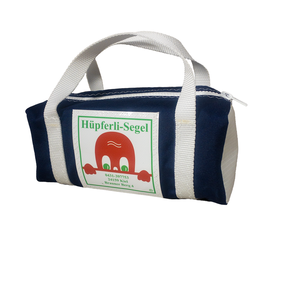 kleine Kulturtasche aus Segeltuch